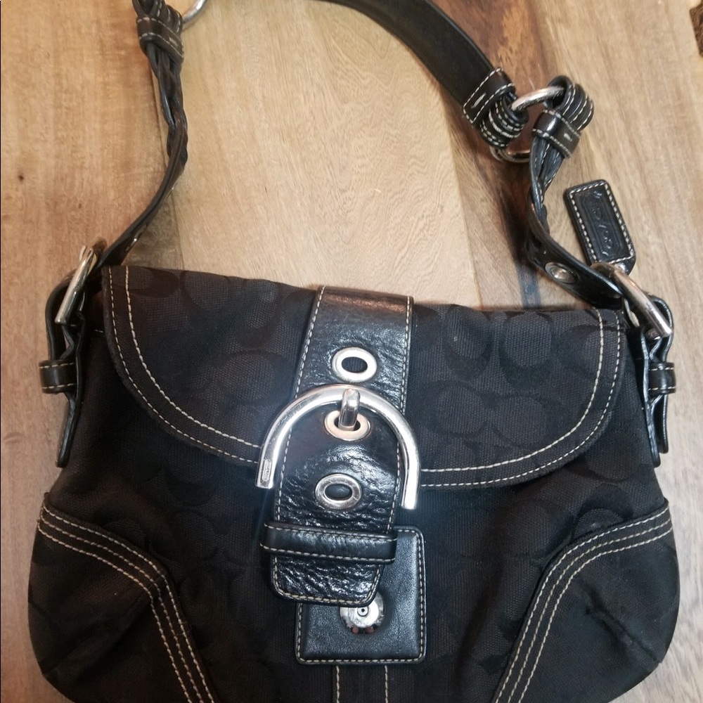 Black coach handbag
